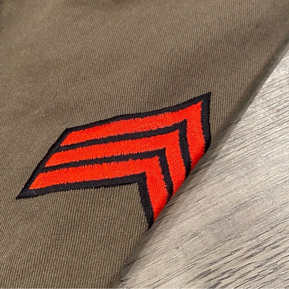 Vintage ROCAWEAR Army Green Military Style Jacket Women's Size M Gold Buttons - Picture 6 of 16